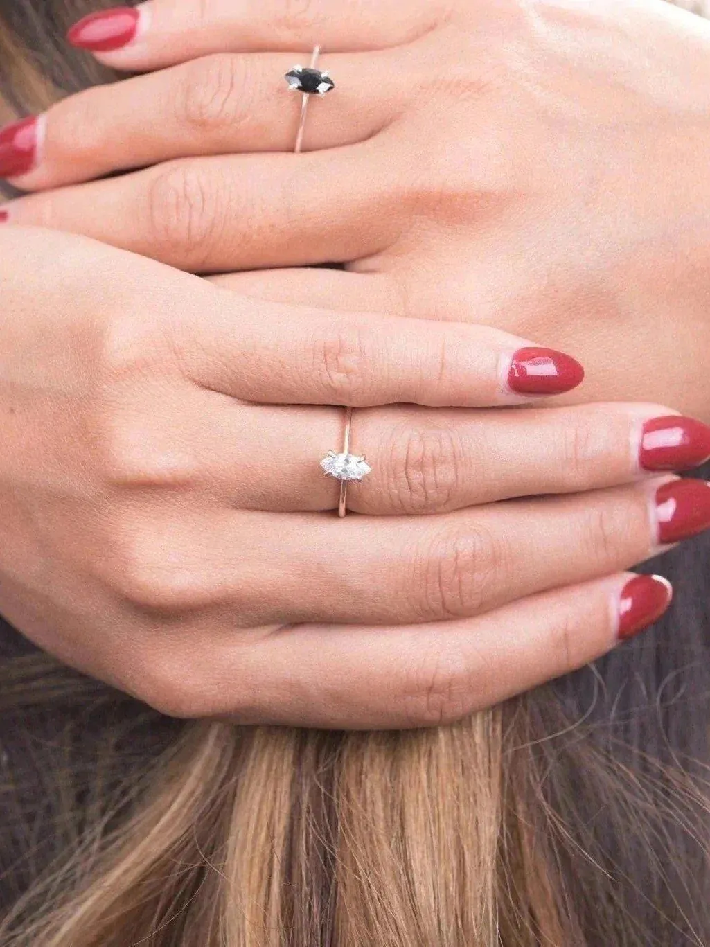 Bonsoir Black Zirconia Ring