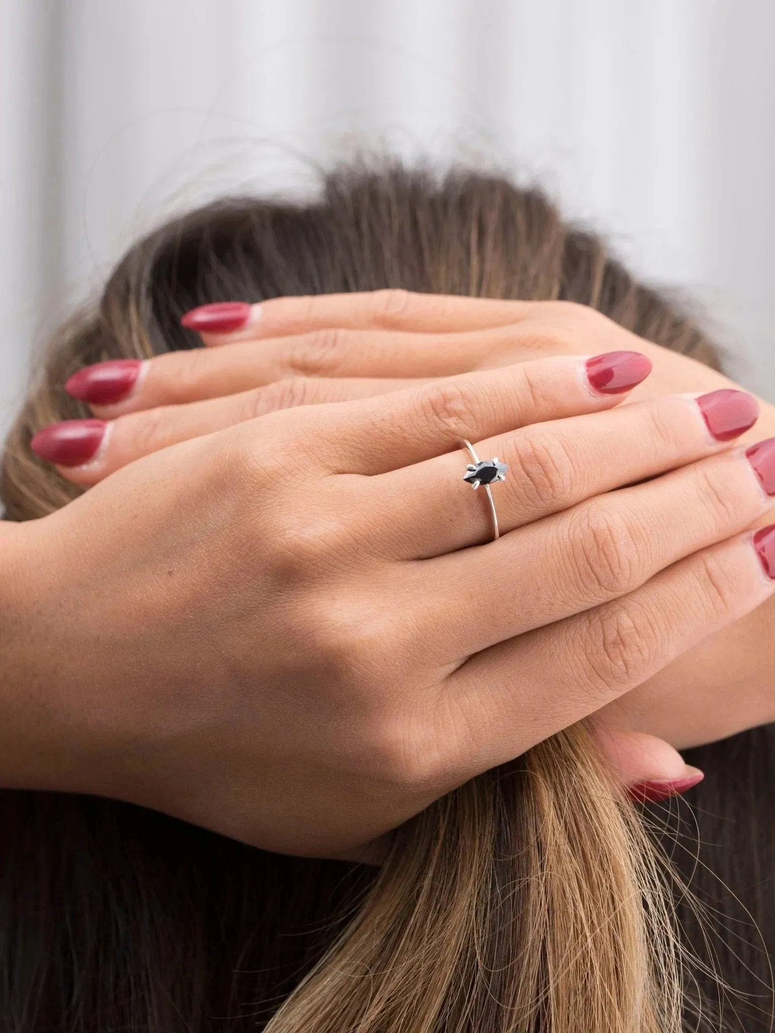 Bonsoir Black Zirconia Ring