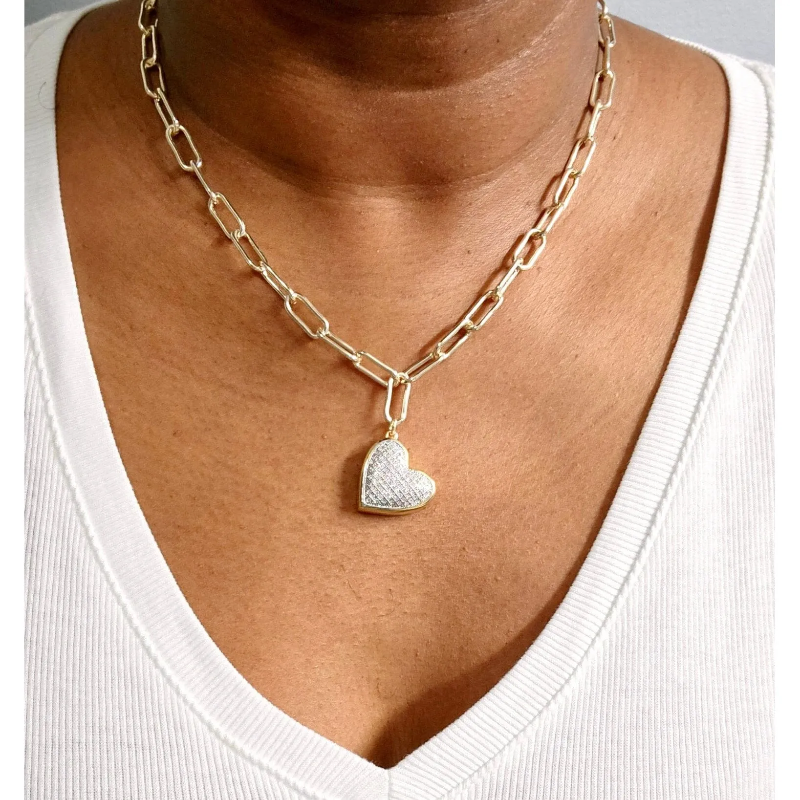 Bria Heart Diamond Necklace