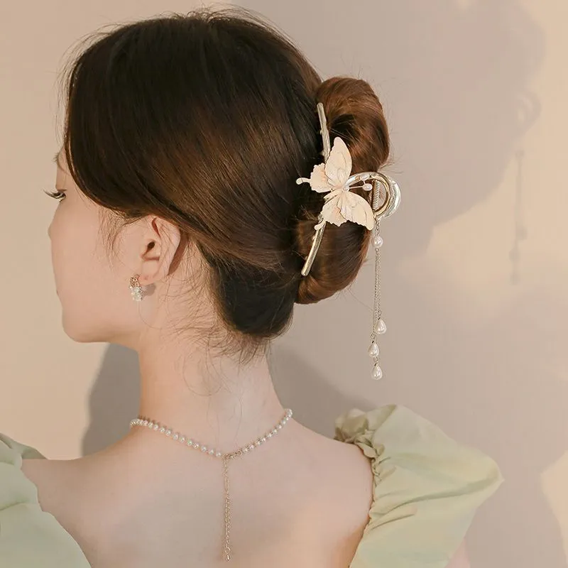 Butterfly Pearl Hair Cliphair Clip MK18669