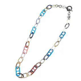 Colorful and Trendy Necklace J17866, Made by Buffalo Horn and Lacquer