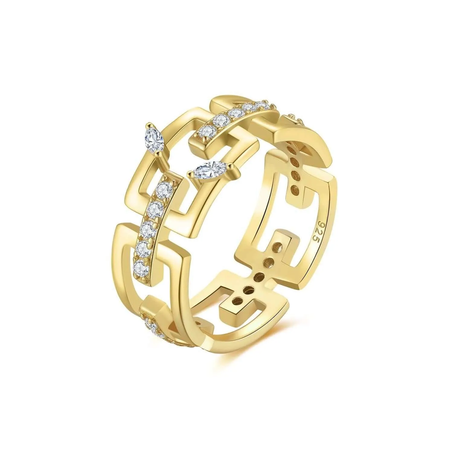 Cubic Zirconia Diamond Promise Statement Ring Jasmine Breeze Collection Designed by Golnaz Niazmand