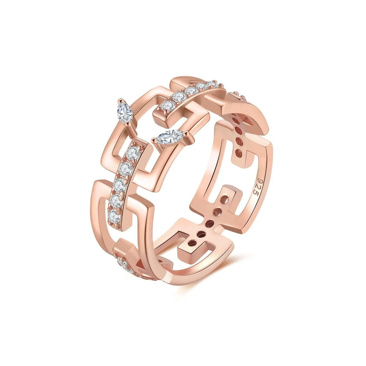 Cubic Zirconia Diamond Promise Statement Ring Jasmine Breeze Collection Designed by Golnaz Niazmand