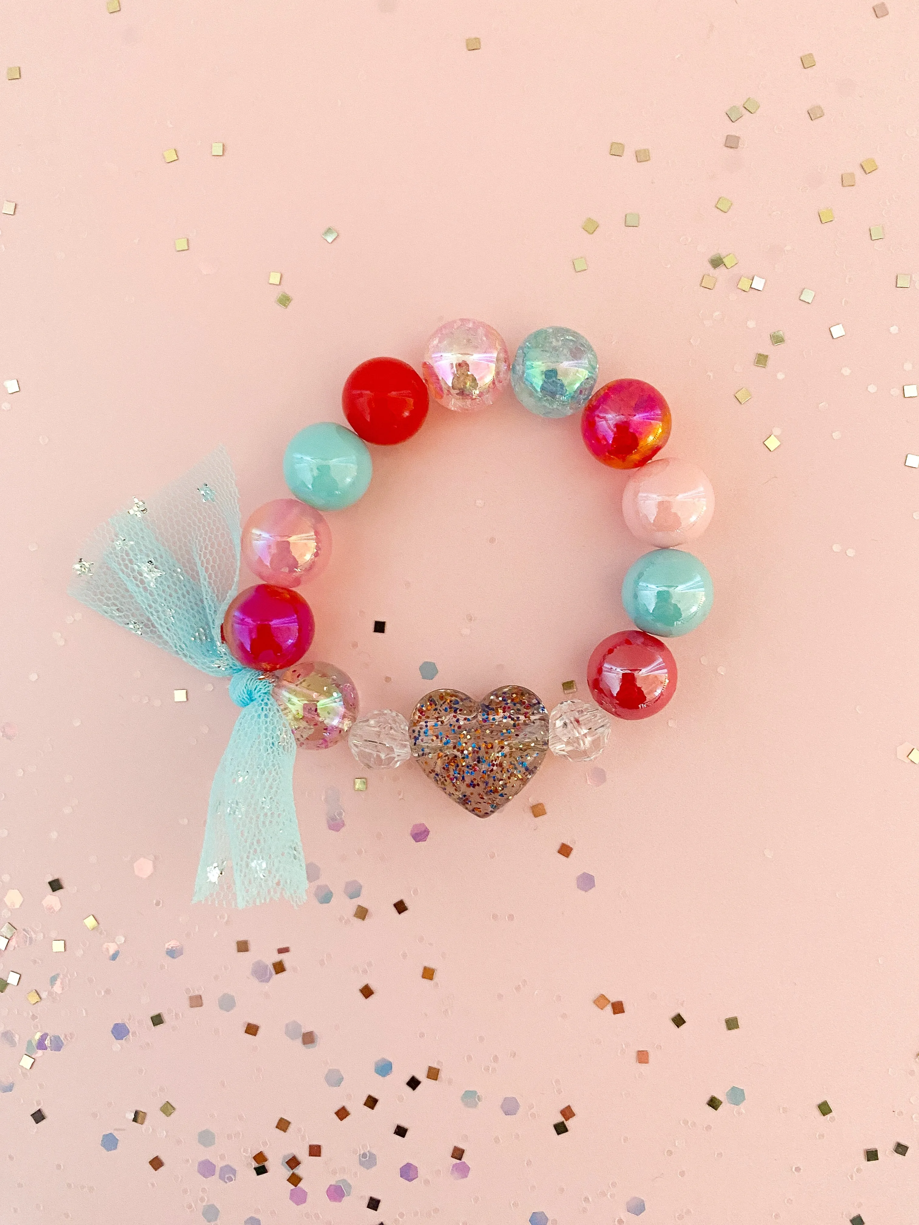 Glitter Heart Bracelet