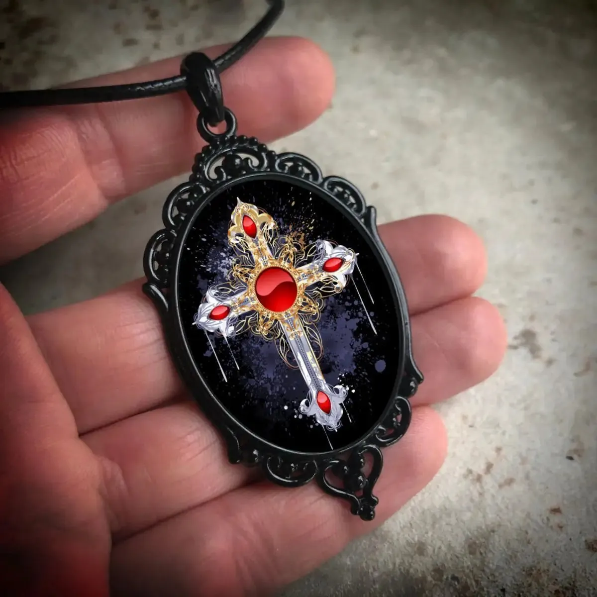 Gothic Vampire Owl Cameo Necklace - 12 Styles for Women & Men | Pagan Witch Jewelry Gift