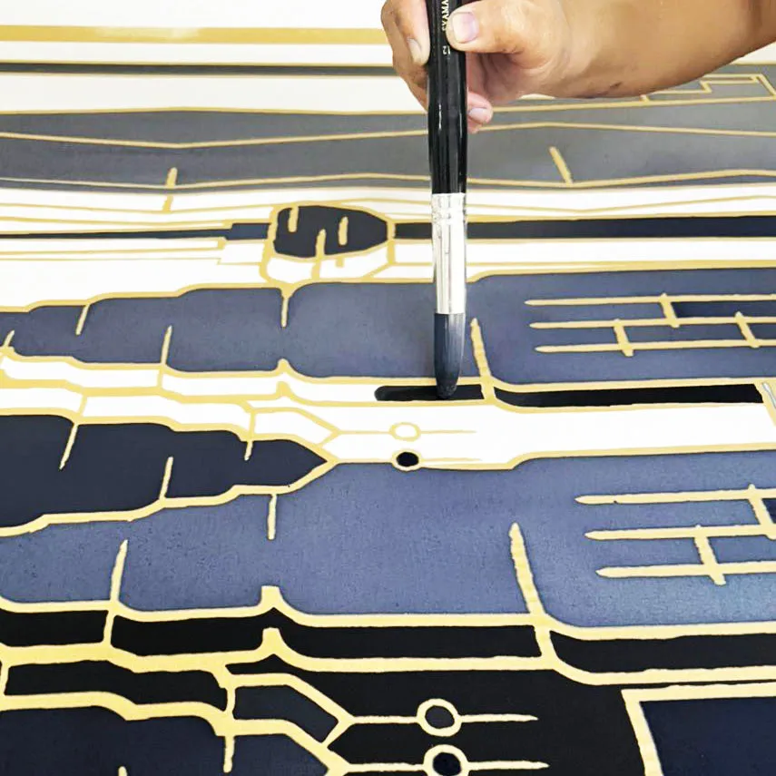 KL Skyline Scarf - Jet Arang