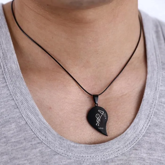 New Style Broken Heart Parts 2 Best Friend Necklaces & Pendants Share With Your Friends Stainless Steel Couple Necklaces
