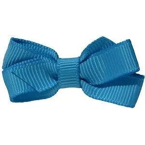 No Slippy Hair Clippy Haley Mini Grosgrain Bow French Blue