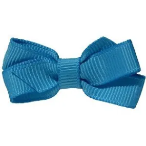 No Slippy Hair Clippy Haley Mini Grosgrain Bow French Blue