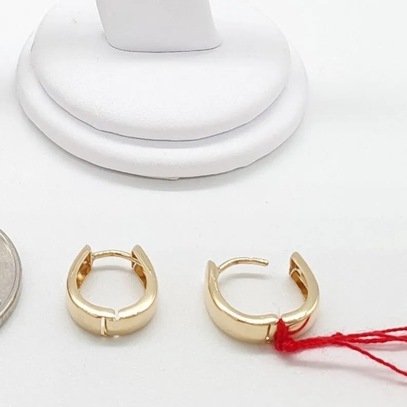Plain Clip Earrings 18K Gold
