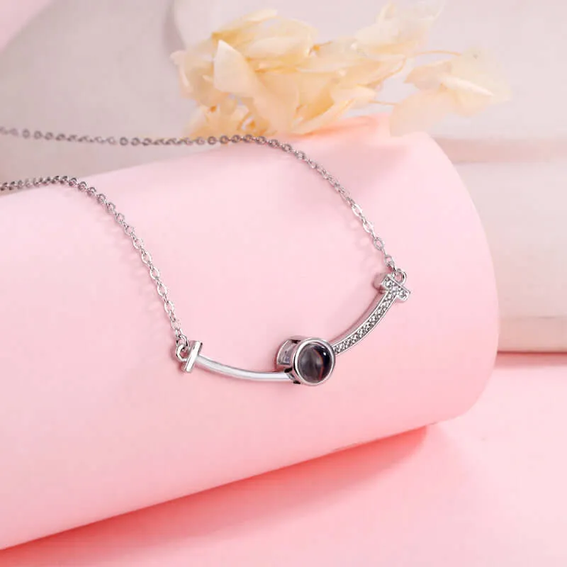 Smile Lucky 100 Love Languages Necklace With Picture Inside
