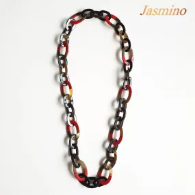 Stunning Horn Necklace J17558,  Sources as Natural Buffalo Horn and Lacquer