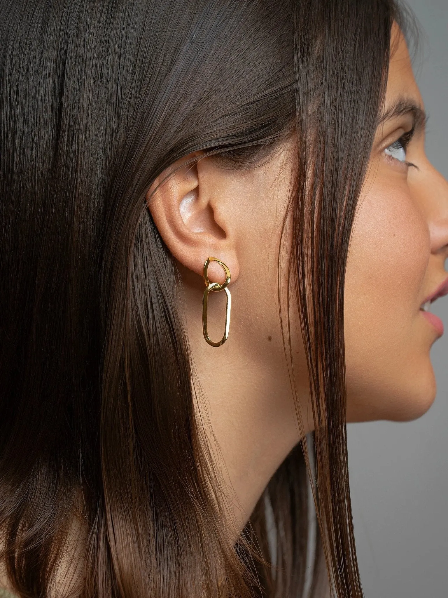 Vermilia Gold Link Earrings