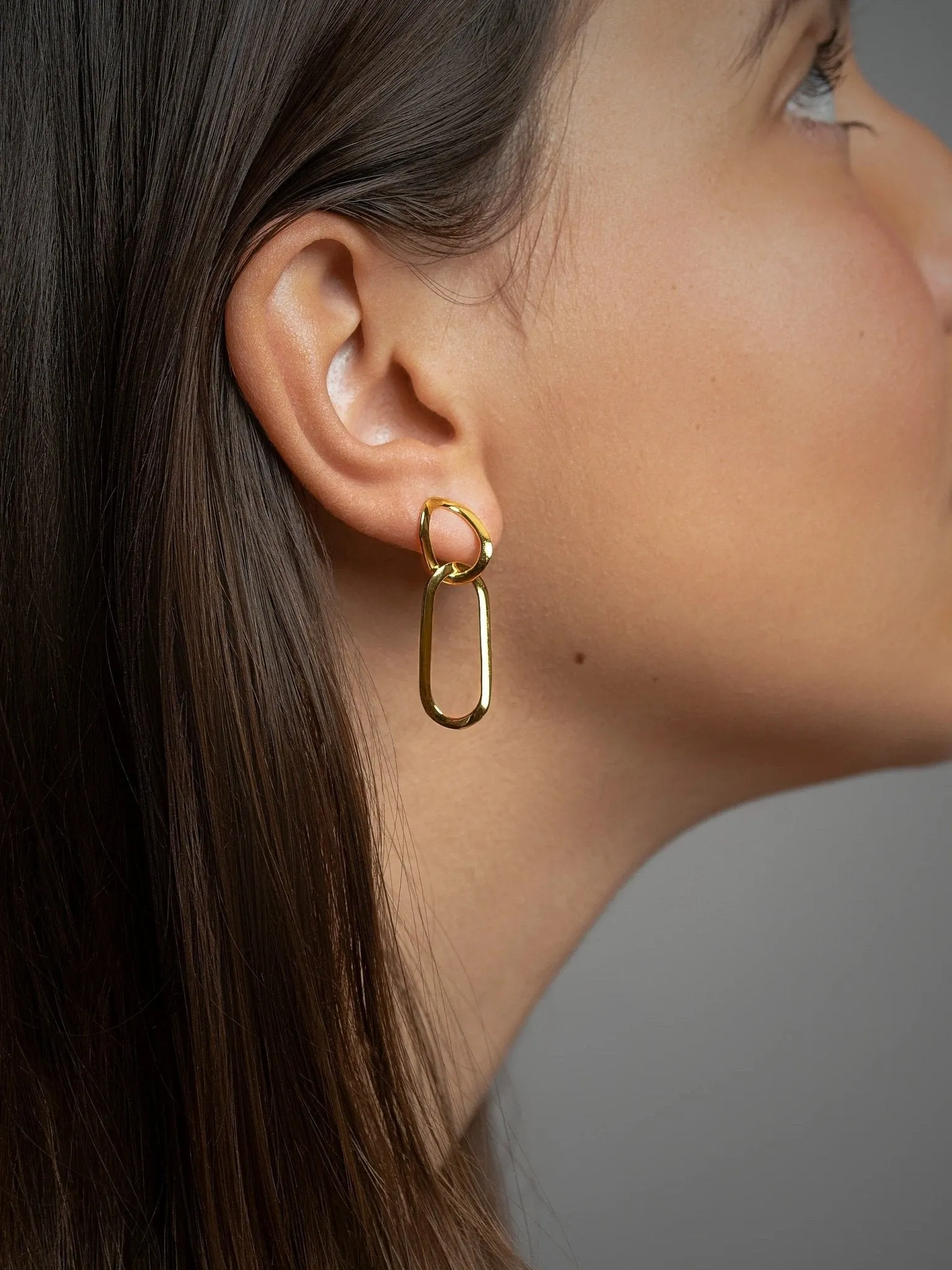 Vermilia Gold Link Earrings